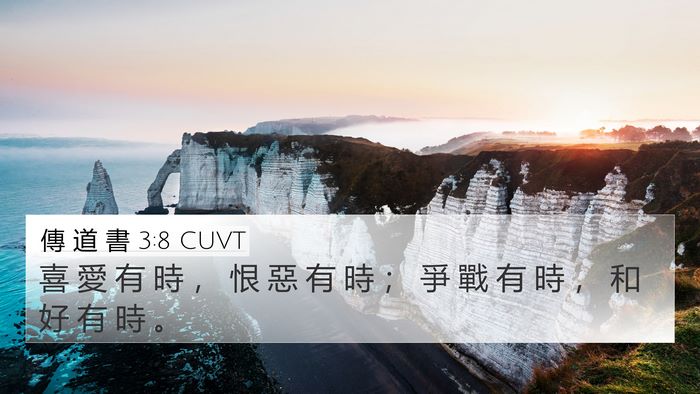 傳 道 書 3:8 CUVT Bible Verse Image