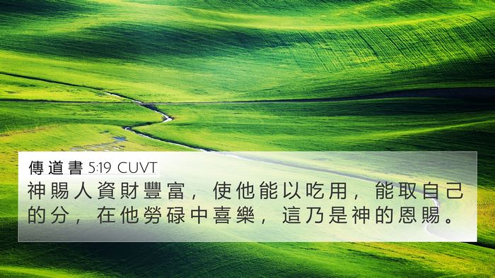 傳 道 書 5:19 CUVT Bible Verse Image