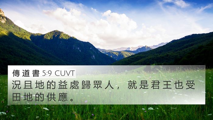 傳 道 書 5:9 CUVT 4K Wallpaper - 況 且 地 的 益 處 歸 眾 人 ， 就 是 - 4K Wallpaper Bible Verse