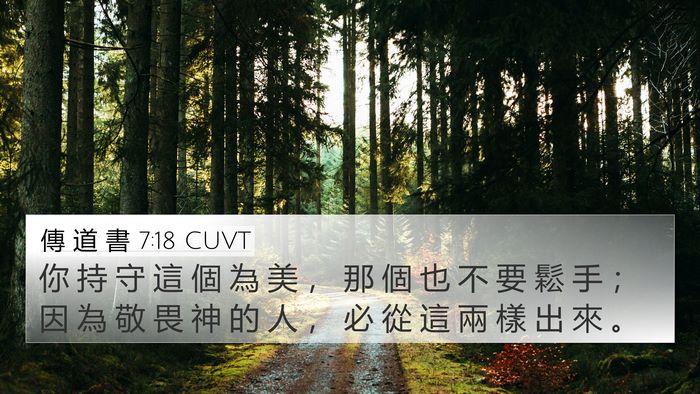 傳 道 書 7:18 CUVT Bible Verse Image