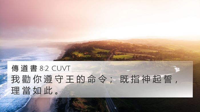 傳 道 書 8:2 CUVT Bible Verse Image