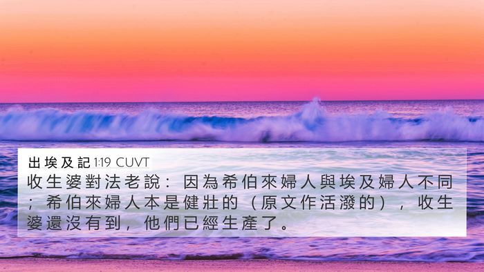 出 埃 及 記 1:19 CUVT Bible Verse Image