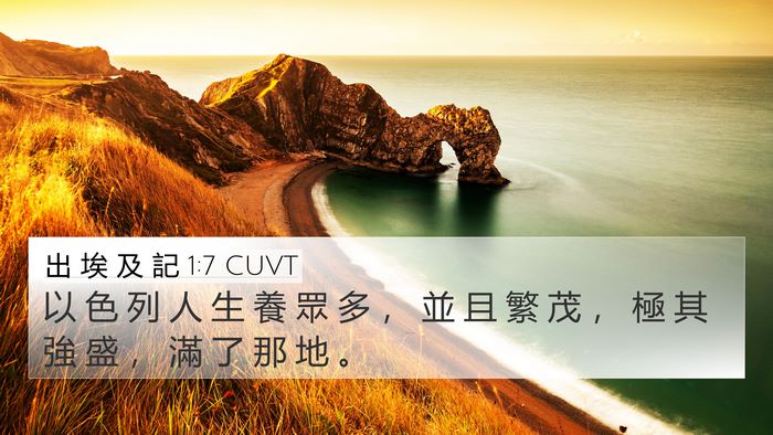 出 埃 及 記 1:7 CUVT 4K Wallpaper - 以 色 列 人 生 養 眾 多 ， 並 且 繁 - 4K Wallpaper Bible Verse