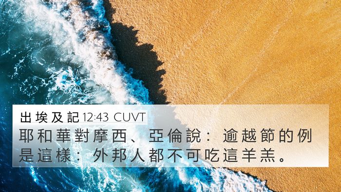 出 埃 及 記 12:43 CUVT Bible Verse Image