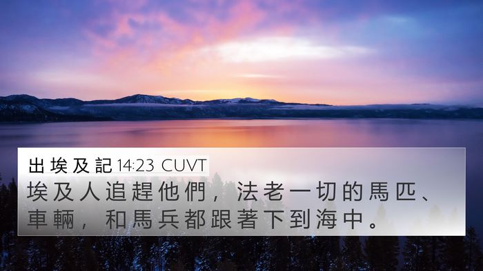 出 埃 及 記 14:23 CUVT Bible Verse Image