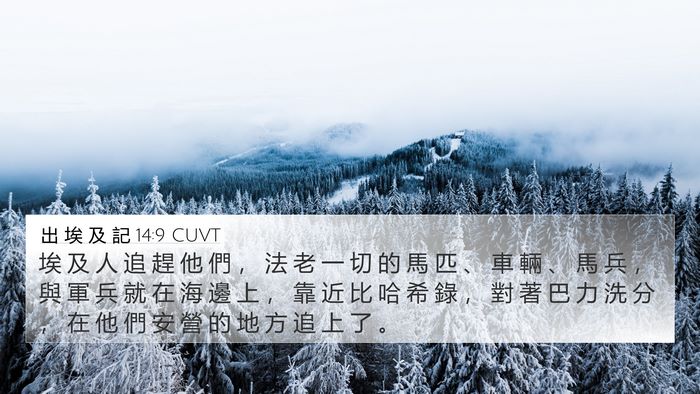 出 埃 及 記 14:9 CUVT Bible Verse Image
