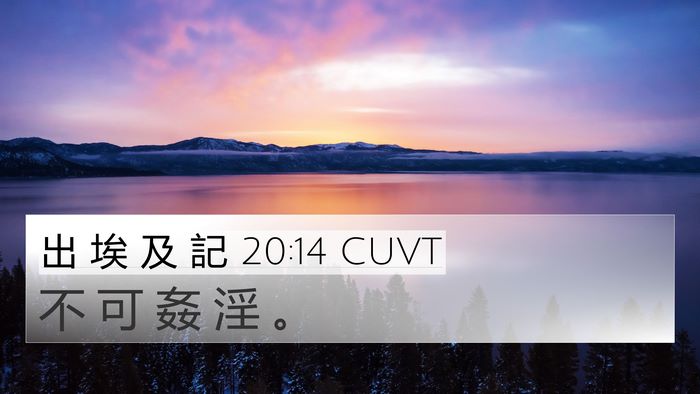 出 埃 及 記 20:14 CUVT Bible Verse Image
