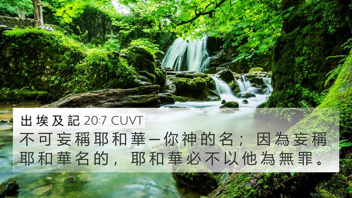 出 埃 及 記 20:7 CUVT Bible Verse Image