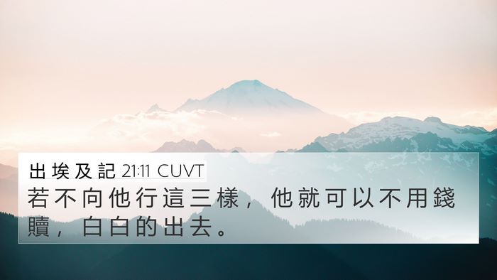 出 埃 及 記 21:11 CUVT 4K Wallpaper - 若 不 向 他 行 這 三 樣 ， 他 就 可 - 4K Wallpaper Bible Verse