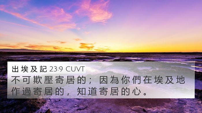 出 埃 及 記 23:9 CUVT Bible Verse Image