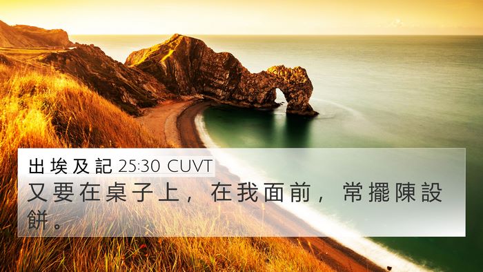 出 埃 及 記 25:30 CUVT Bible Verse Image