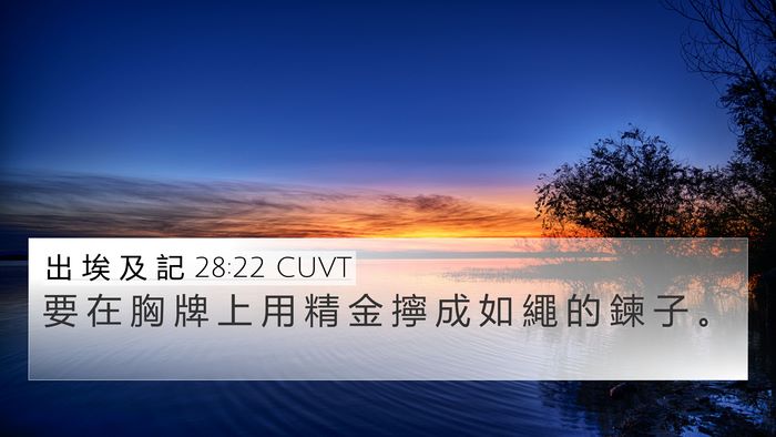 出 埃 及 記 28:22 CUVT Bible Verse Image