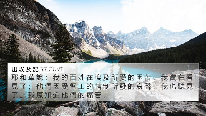 出 埃 及 記 3:7 CUVT Bible Verse Image