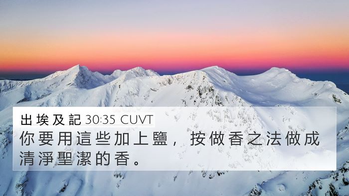 出 埃 及 記 30:35 CUVT Bible Verse Image
