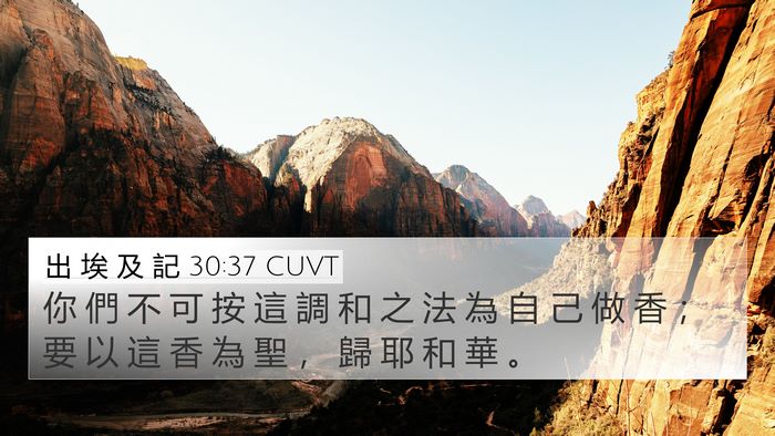出 埃 及 記 30:37 CUVT Bible Verse Image
