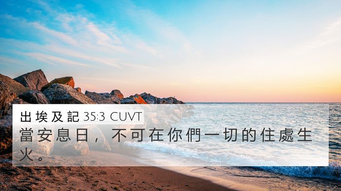 出 埃 及 記 35:3 CUVT Bible Verse Image
