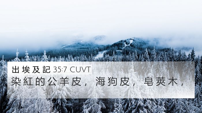 出 埃 及 記 35:7 CUVT Bible Verse Image
