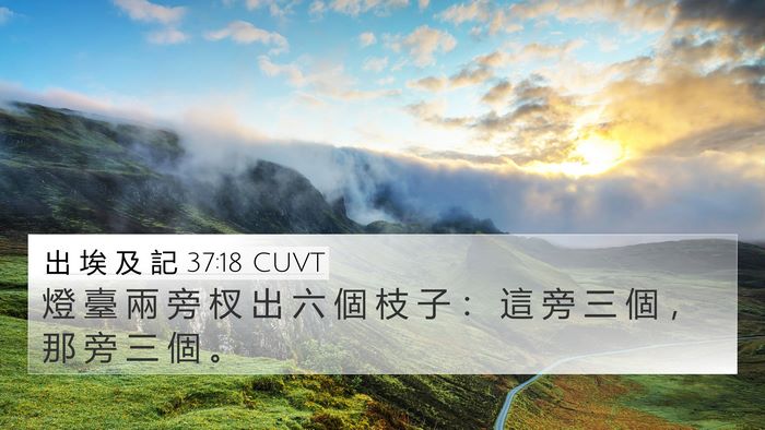 出 埃 及 記 37:18 CUVT 4K Wallpaper - 燈 臺 兩 旁 杈 出 六 個 枝 子 ： 這 - 4K Wallpaper Bible Verse
