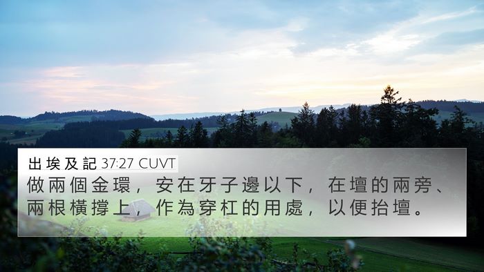 出 埃 及 記 37:27 CUVT 4K Wallpaper - 做 兩 個 金 環 ， 安 在 牙 子 邊 以 - 4K Wallpaper Bible Verse