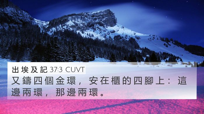 出 埃 及 記 37:3 CUVT Bible Verse Image