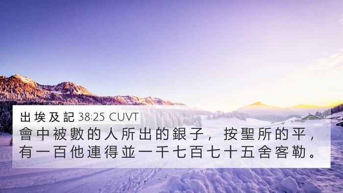 出 埃 及 記 38:25 CUVT Bible Verse Image
