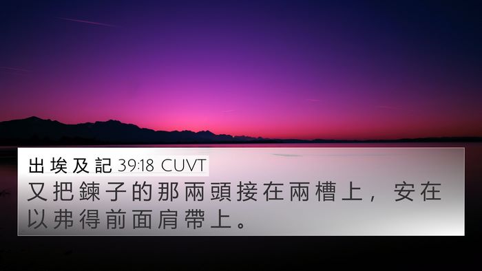 出 埃 及 記 39:18 CUVT Bible Verse Image