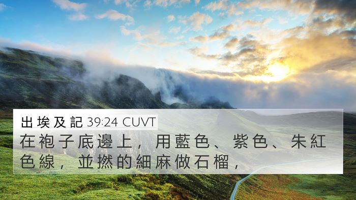 出 埃 及 記 39:24 CUVT Bible Verse Image