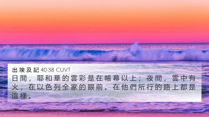 出 埃 及 記 40:38 CUVT Bible Verse Image