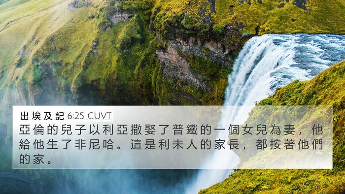 出 埃 及 記 6:25 CUVT Bible Verse Image