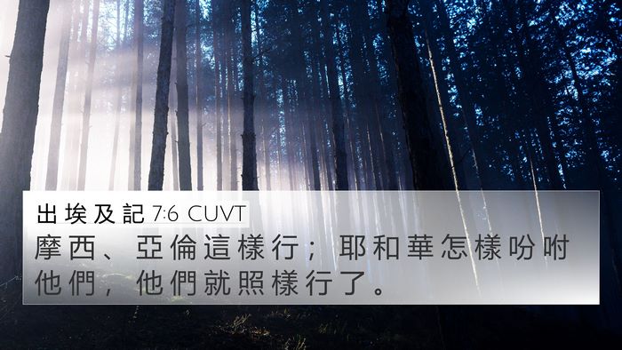 出 埃 及 記 7:6 CUVT 4K Wallpaper - 摩 西 、 亞 倫 這 樣 行 ； 耶 和 華 - 4K Wallpaper Bible Verse
