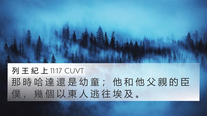 列 王 紀 上 11:17 CUVT 4K Wallpaper - 那 時 哈 達 還 是 幼 童 ； 他 和 他 - 4K Wallpaper Bible Verse