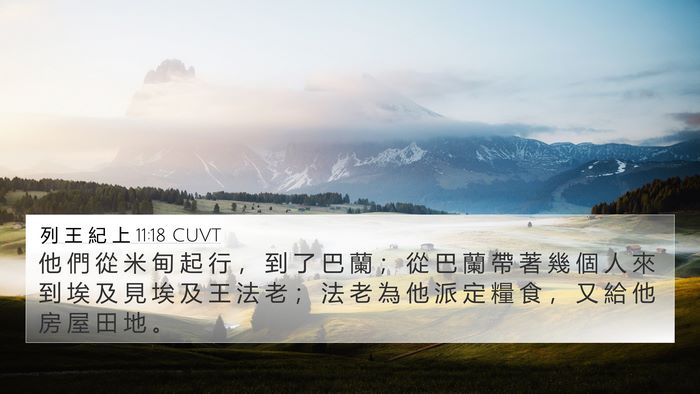列 王 紀 上 11:18 CUVT 4K Wallpaper - 他 們 從 米 甸 起 行 ， 到 了 巴 蘭 - 4K Wallpaper Bible Verse