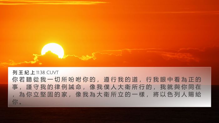 列 王 紀 上 11:38 CUVT Bible Verse Image
