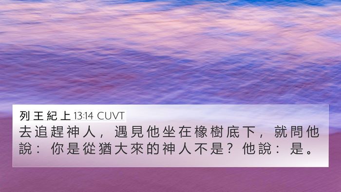 列 王 紀 上 13:14 CUVT 4K Wallpaper - 去 追 趕 神 人 ， 遇 見 他 坐 在 橡 - 4K Wallpaper Bible Verse