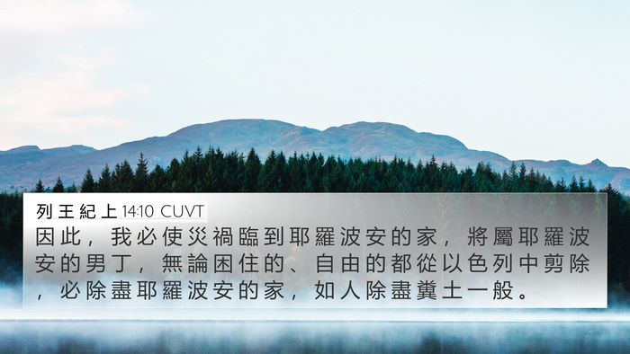 列 王 紀 上 14:10 CUVT 4K Wallpaper - 因 此 ， 我 必 使 災 禍 臨 到 耶 羅 - 4K Wallpaper Bible Verse