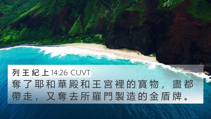 列 王 紀 上 14:26 CUVT Bible Verse Image