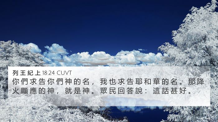 列 王 紀 上 18:24 CUVT Bible Verse Image