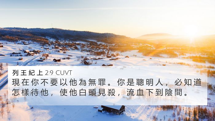 列 王 紀 上 2:9 CUVT Bible Verse Image