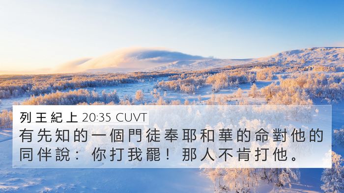 列 王 紀 上 20:35 CUVT Bible Verse Image
