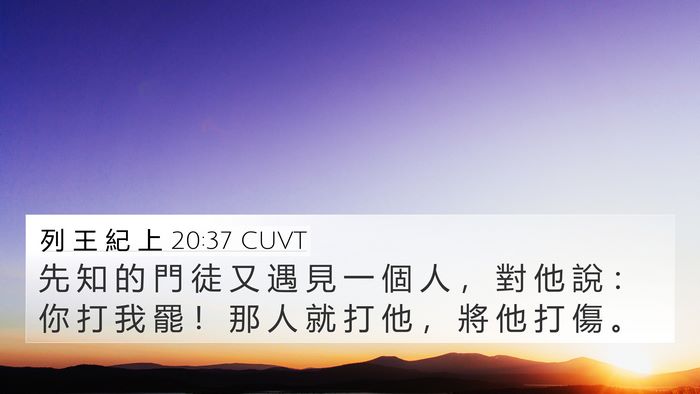列 王 紀 上 20:37 CUVT 4K Wallpaper - 先 知 的 門 徒 又 遇 見 一 個 人 ， - 4K Wallpaper Bible Verse
