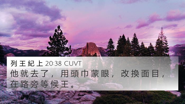 列 王 紀 上 20:38 CUVT Bible Verse Image
