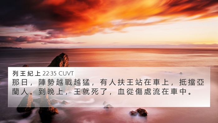 列 王 紀 上 22:35 CUVT Bible Verse Image