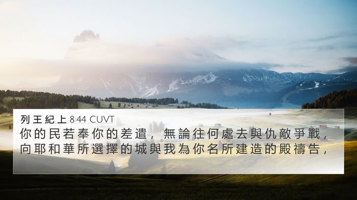 列 王 紀 上 8:44 CUVT Bible Verse Image