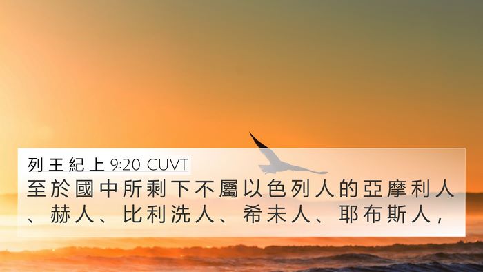 列 王 紀 上 9:20 CUVT Bible Verse Image