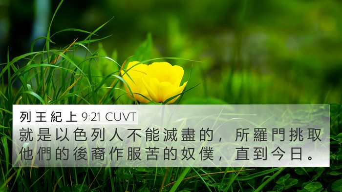 列 王 紀 上 9:21 CUVT Bible Verse Image