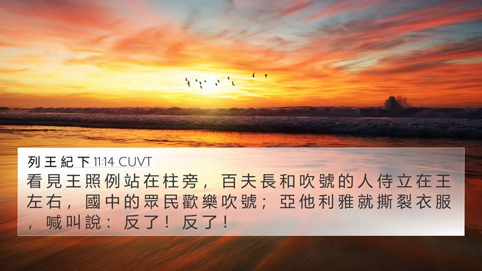 列 王 紀 下 11:14 CUVT Bible Verse Image