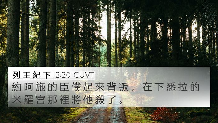 列 王 紀 下 12:20 CUVT Bible Verse Image