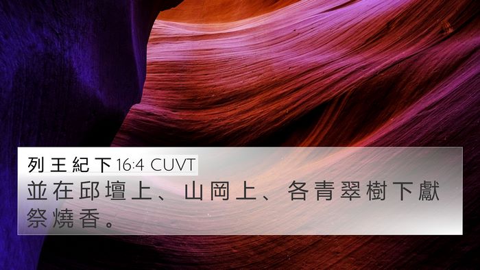列 王 紀 下 16:4 CUVT Bible Verse Image