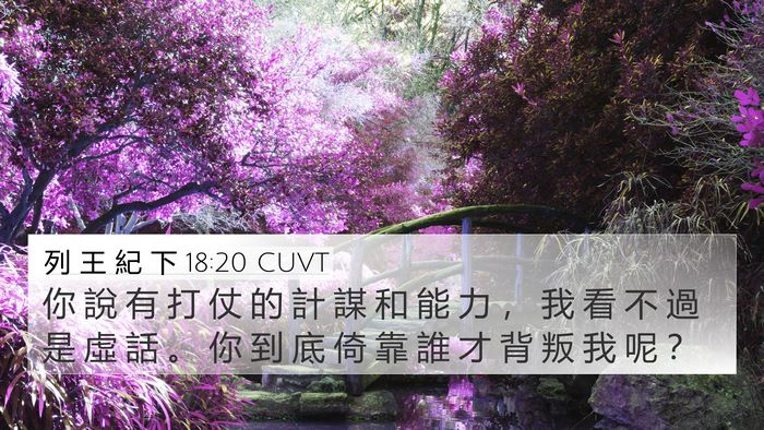 列 王 紀 下 18:20 CUVT Bible Verse Image