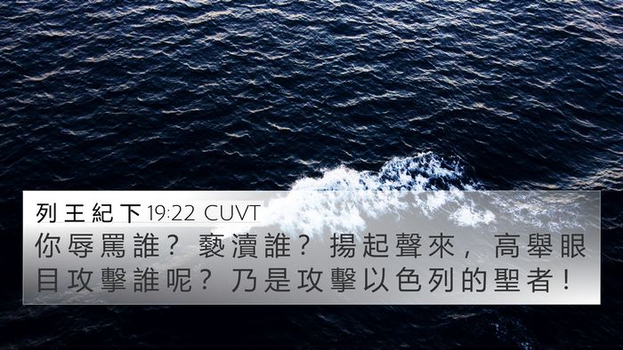列 王 紀 下 19:22 CUVT 4K Wallpaper - 你 辱 罵 誰 ？ 褻 瀆 誰 ？ 揚 起 聲 - 4K Wallpaper Bible Verse